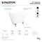 Aqua Eden Clawfoot Bathtubs, 51.19 L, 30.69 W, White/Polished Chrome, Cast Iron VCTND5130NT1 - alternate 5